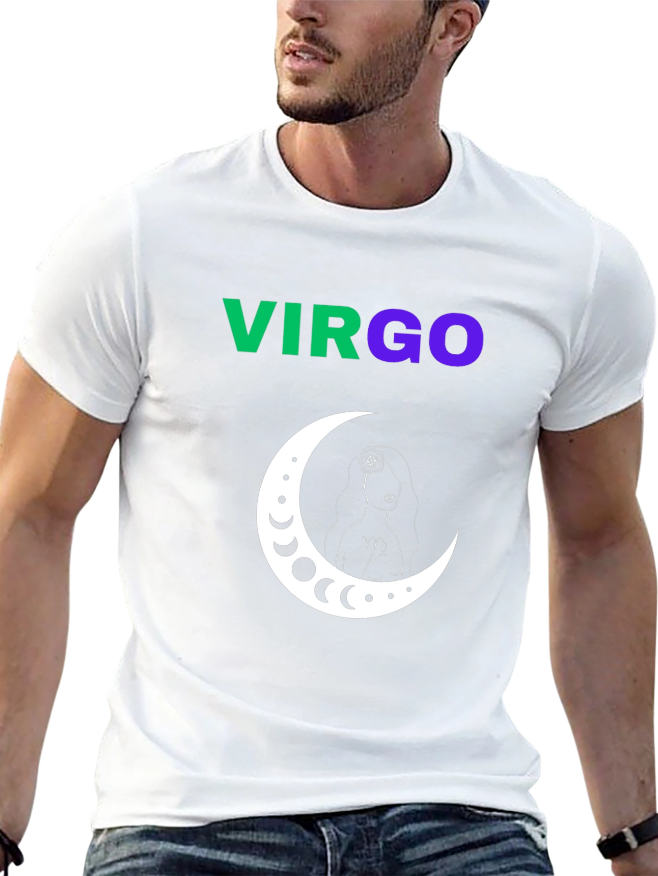 Virgo Zodiac Sign T-Shirt - Black