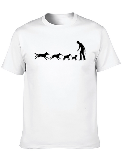 Dog Walker Tee - Black Graphic Print