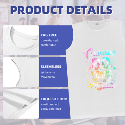 Rainbow Tie Dye Celebrating 80 Awesome Years Birthday Tank