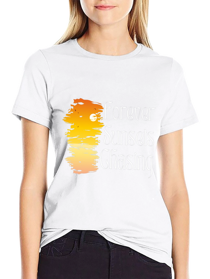 Forever Sunsets Chasing Black T-Shirt