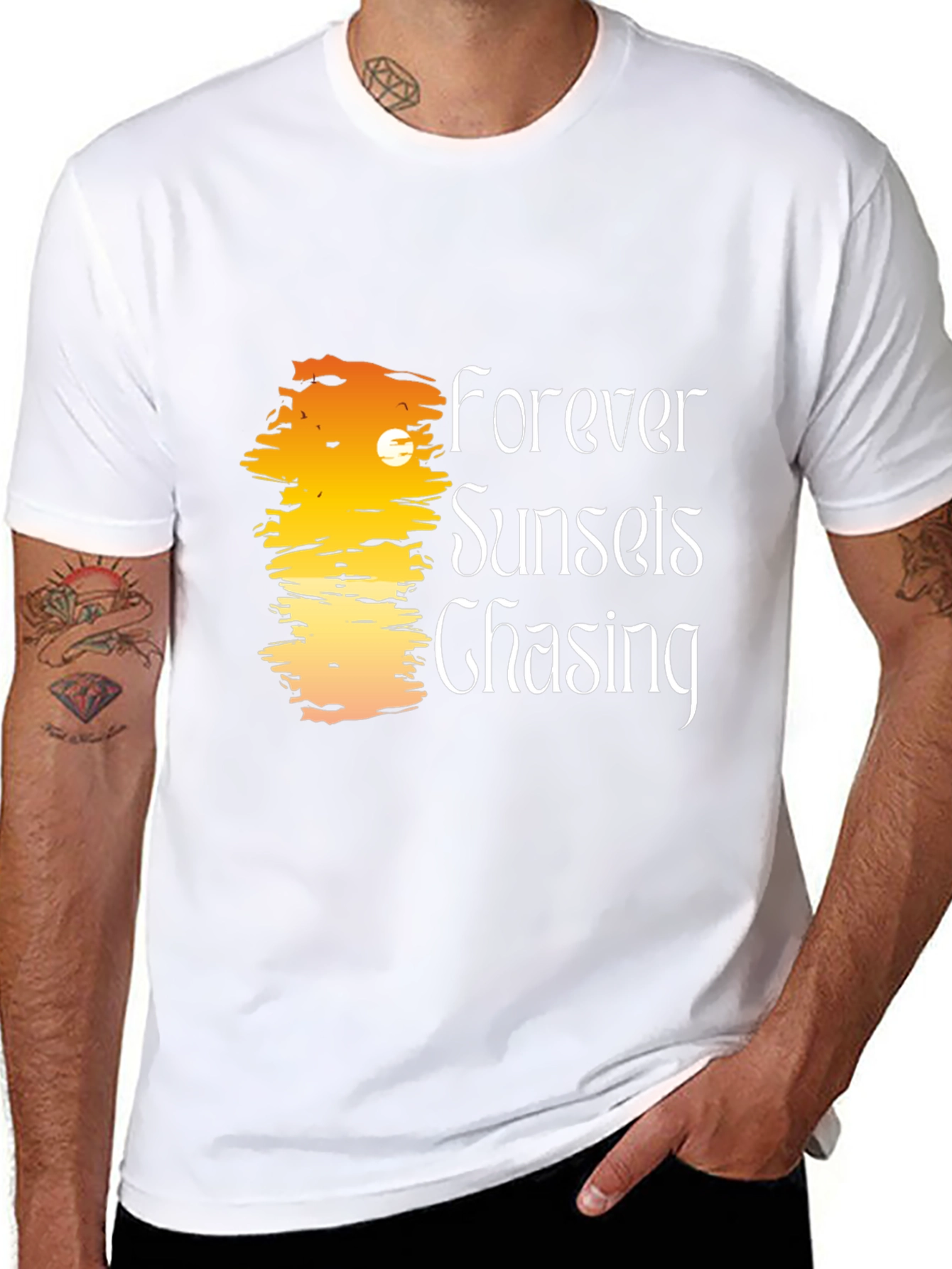 Forever Sunsets Chasing Black T-Shirt