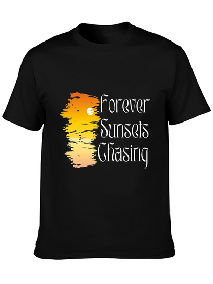 Forever Sunsets Chasing Black T-Shirt