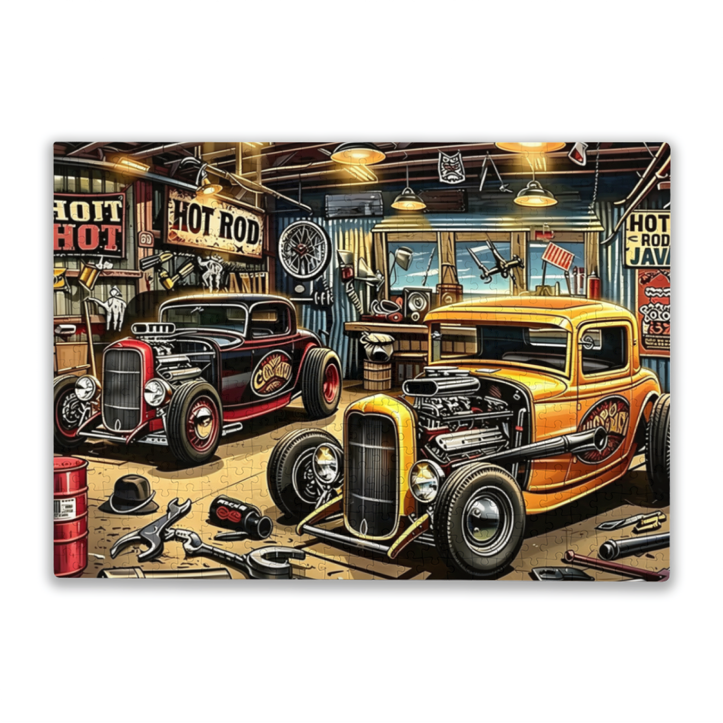 Vintage Hot Rod Retro Garage Classic Car Puzzle ¨C 300/500/1000 Piece Options