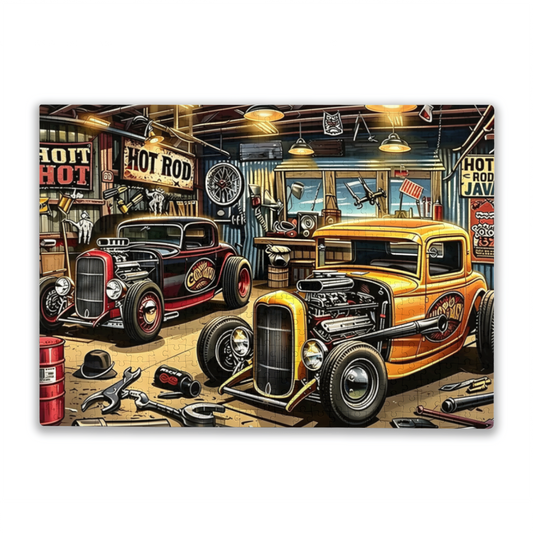 Vintage Hot Rod Retro Garage Classic Car Puzzle ¨C 300/500/1000 Piece Options
