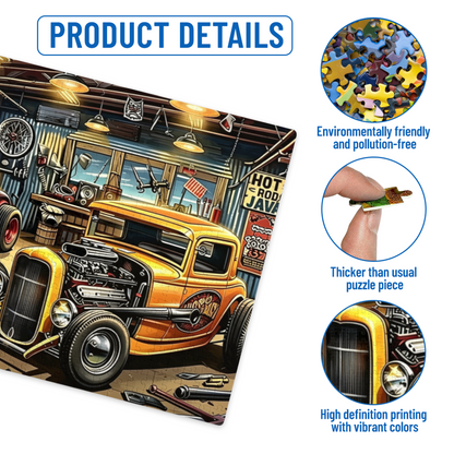 Vintage Hot Rod Retro Garage Classic Car Puzzle ¨C 300/500/1000 Piece Options