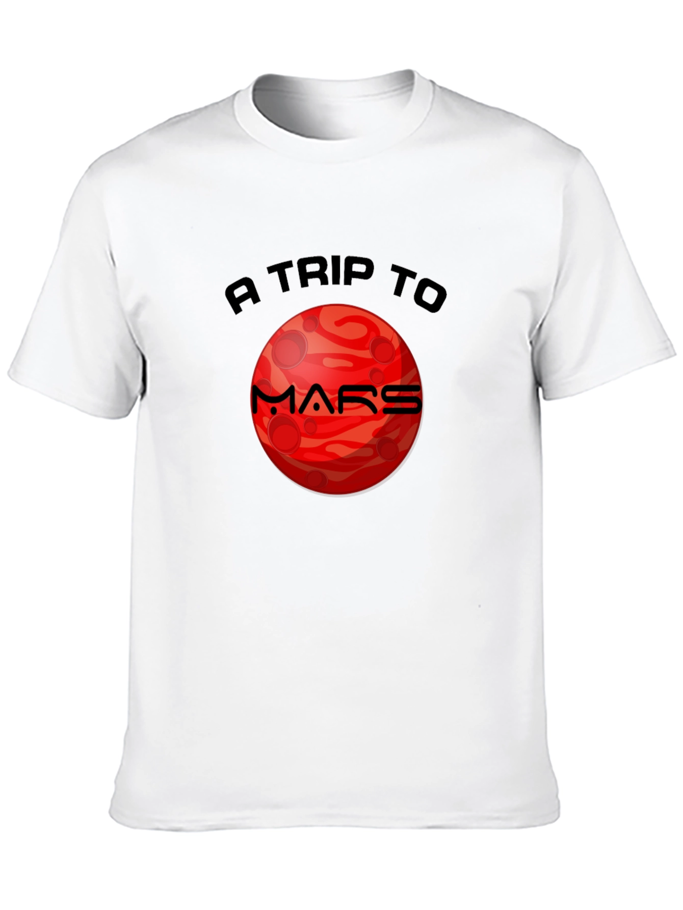 Mars Trip Graphic T-Shirt - Black Cotton Tee