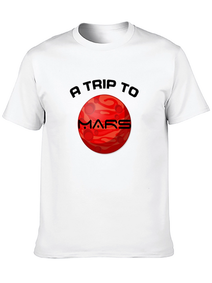 Mars Trip Graphic T-Shirt - Black Cotton Tee