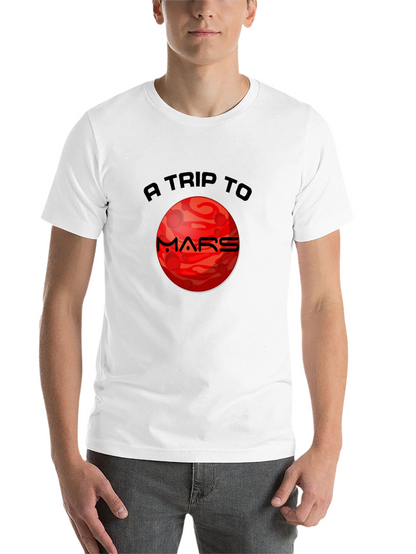 Mars Trip Graphic T-Shirt - Black Cotton Tee