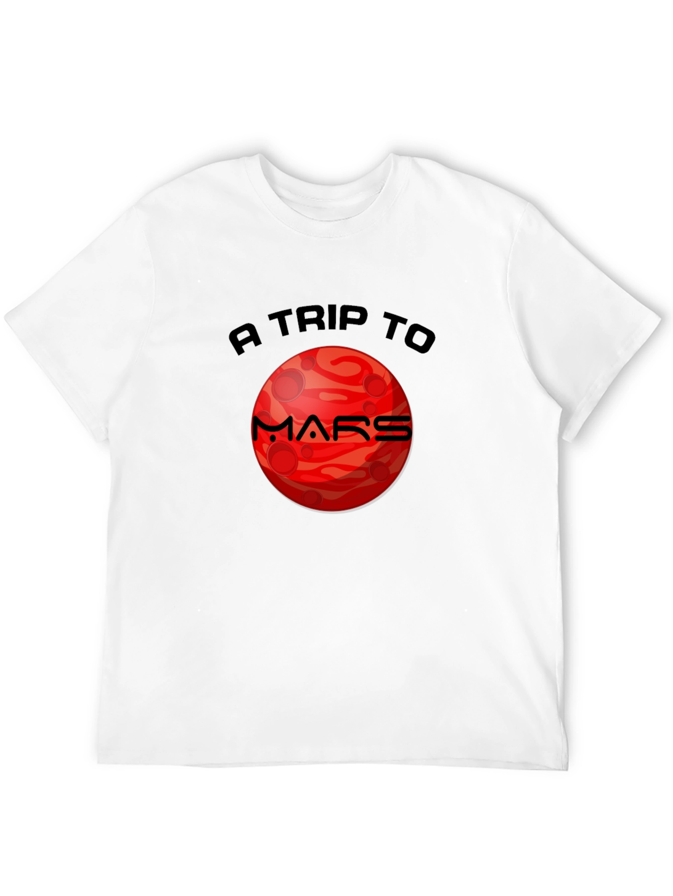 Mars Trip Graphic T-Shirt - Black Cotton Tee