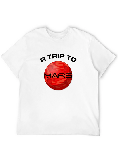 Mars Trip Graphic T-Shirt - Black Cotton Tee