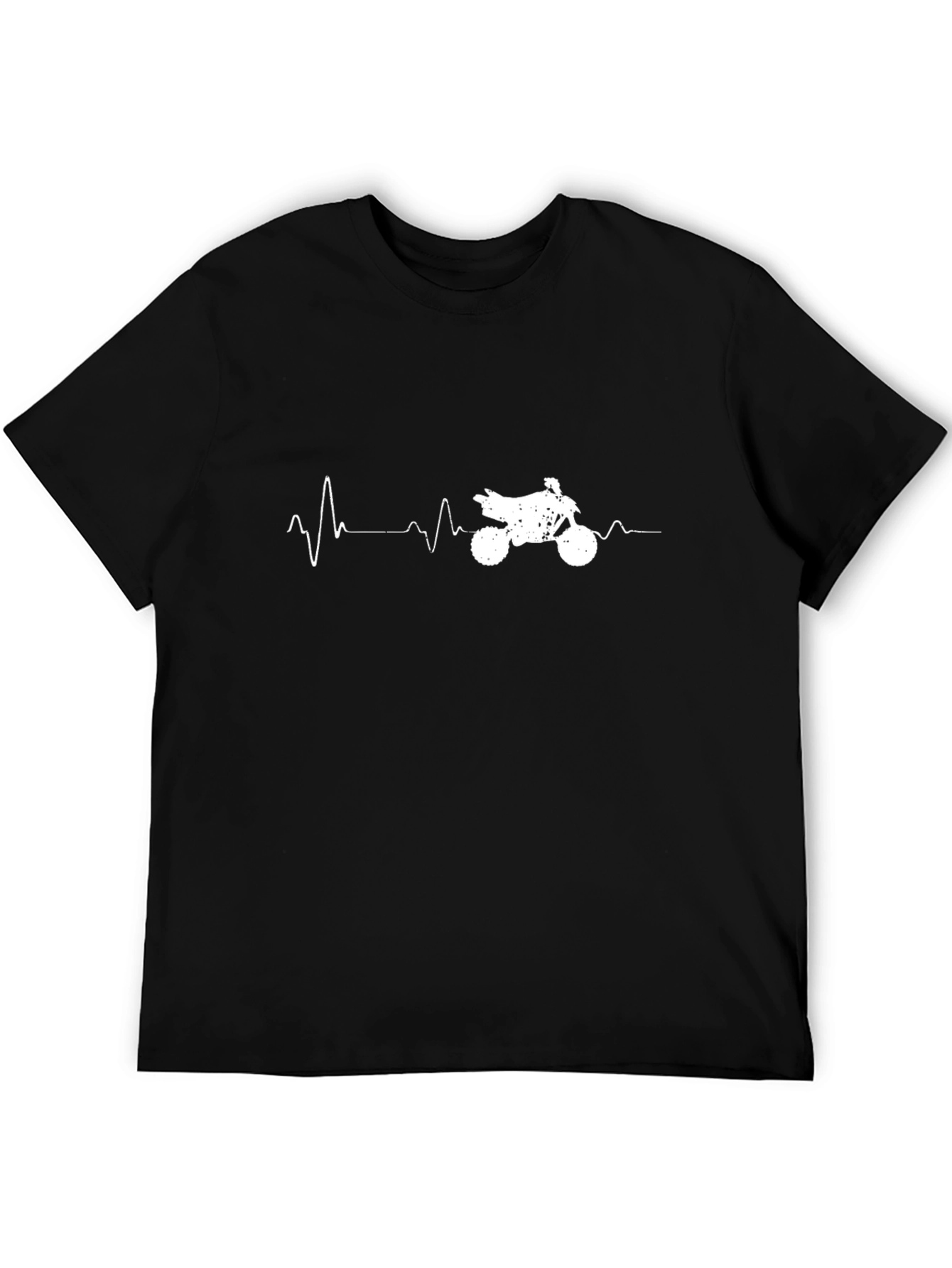 Motorcycle Heartbeat T-Shirt - Black