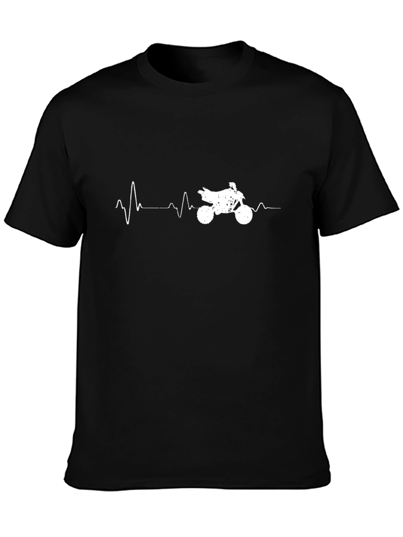 Motorcycle Heartbeat T-Shirt - Black