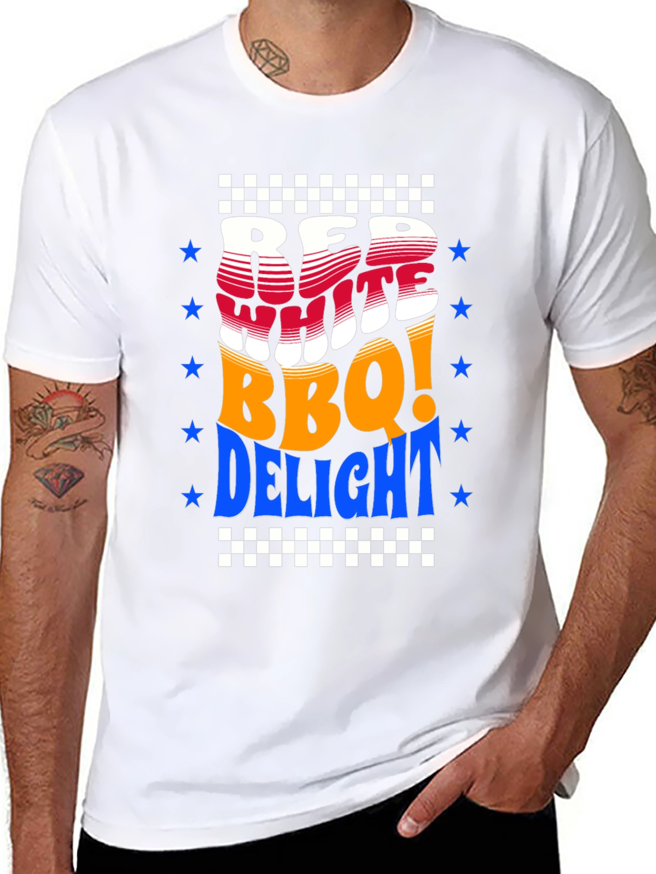 Red White BBQ Delight T-Shirt - Patriotic Summer Tee