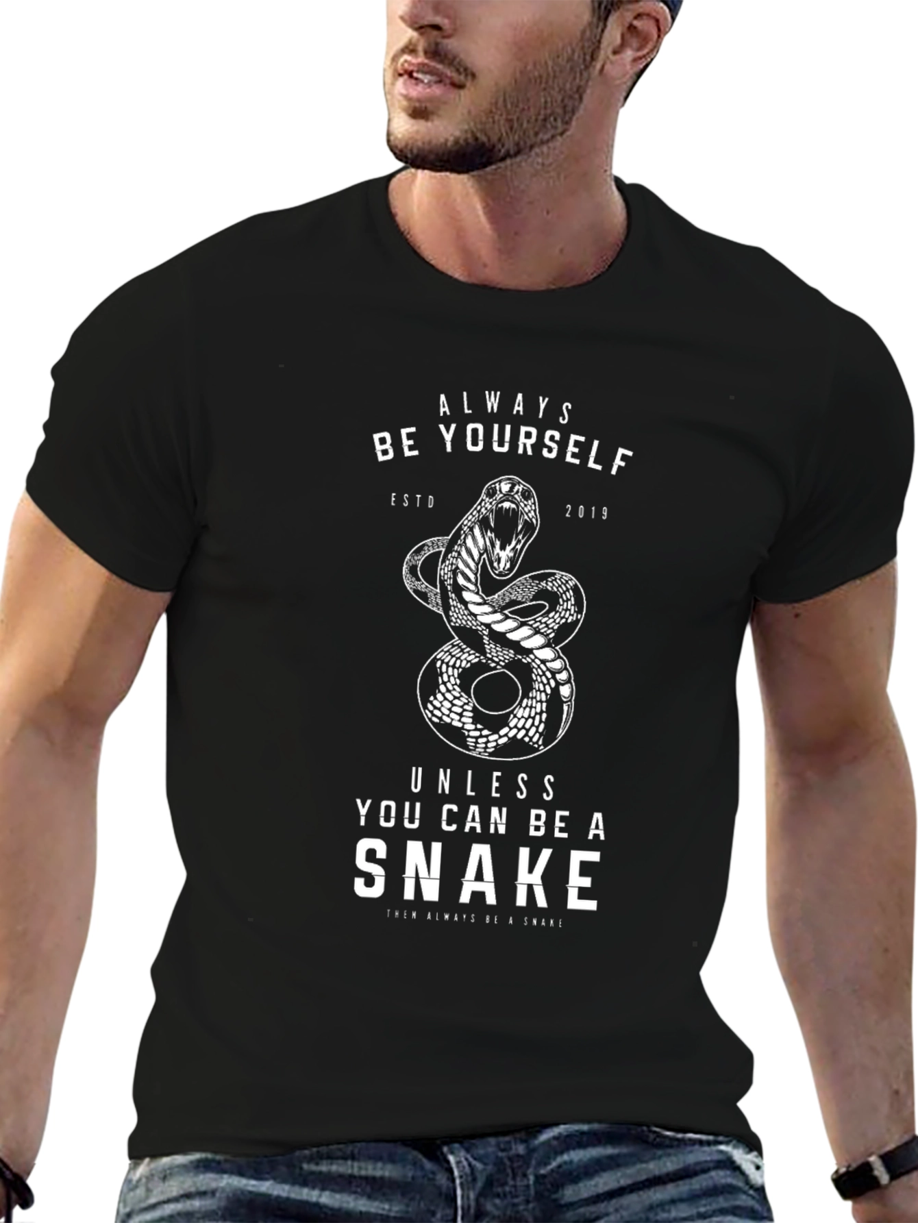 Be Yourself Snake Graphic T-Shirt