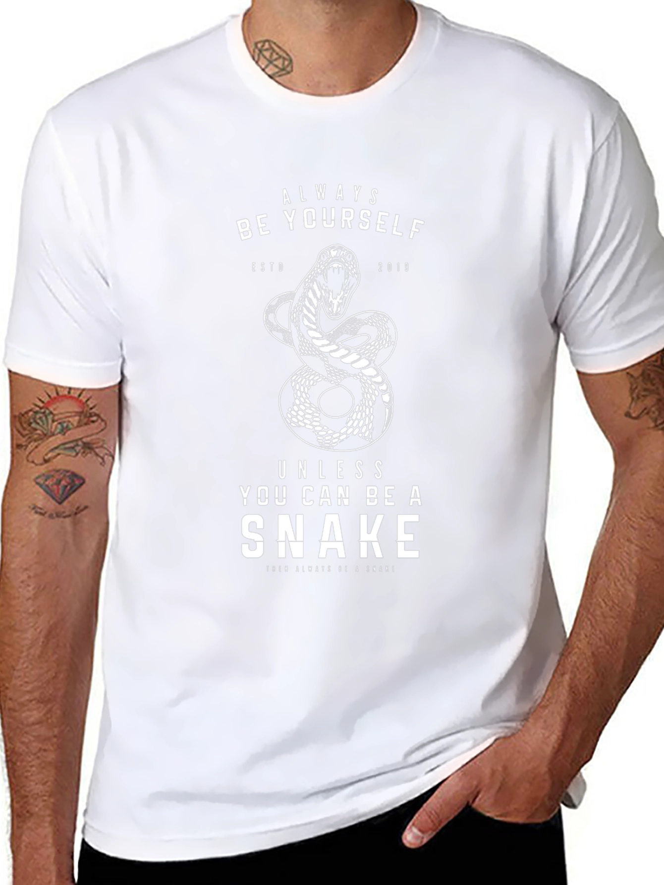 Be Yourself Snake Graphic T-Shirt