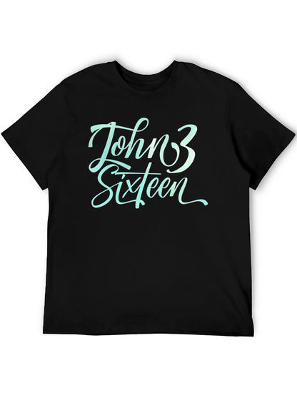 John 3:16 Black Christian T-Shirt