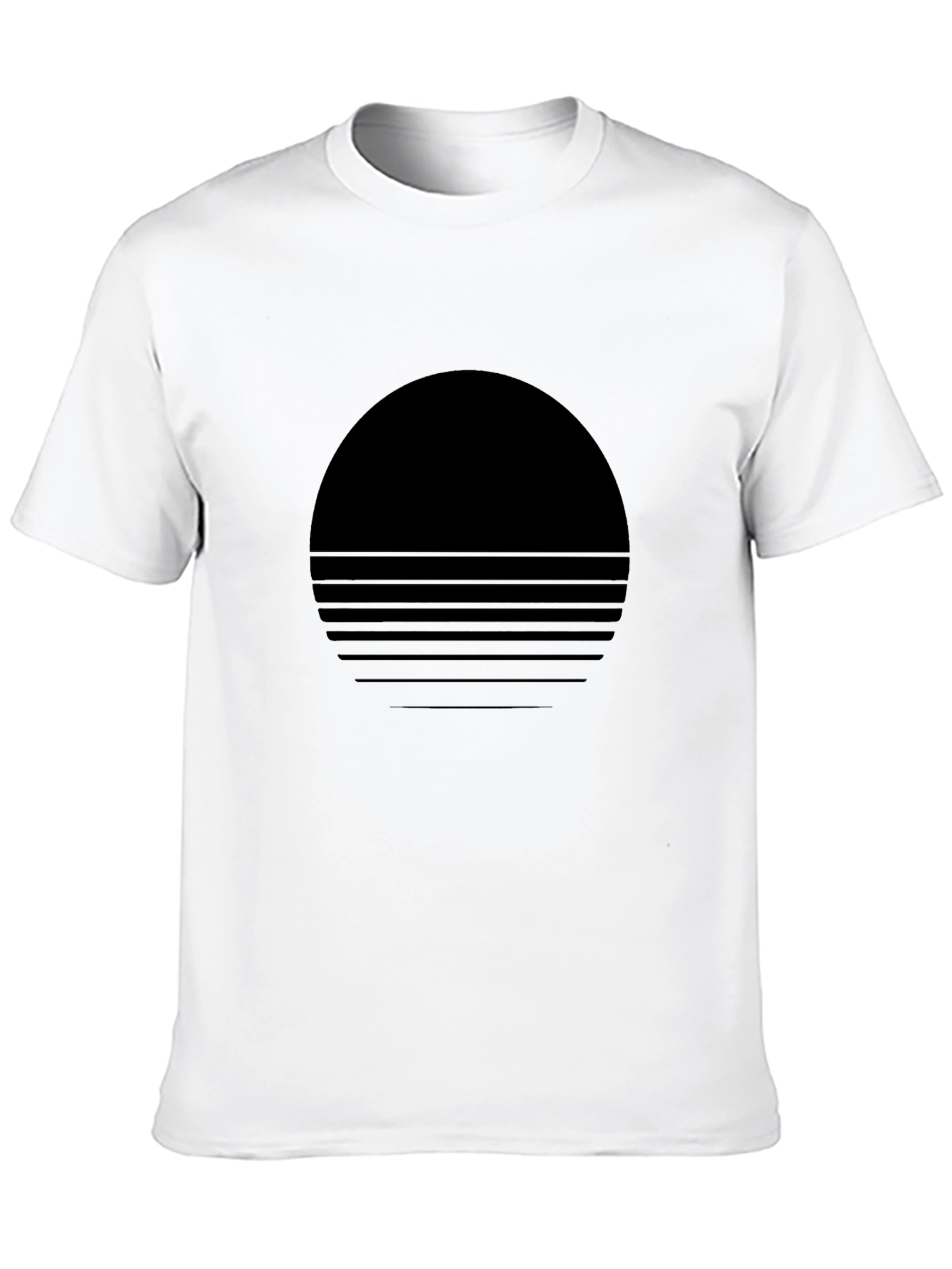 Retro Sunset Graphic Tee - Black