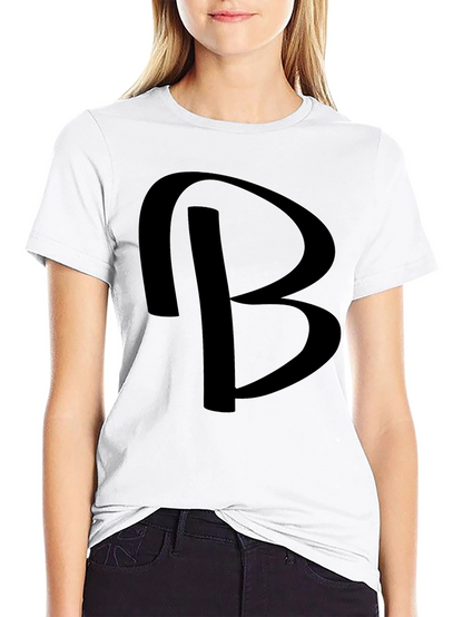 Bold Initial B Graphic Black T-Shirt