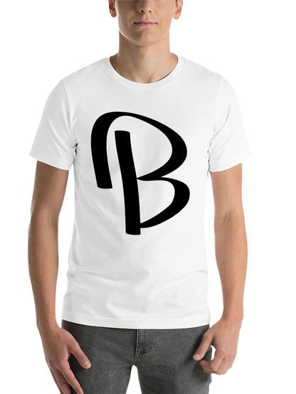 Bold Initial B Graphic Black T-Shirt