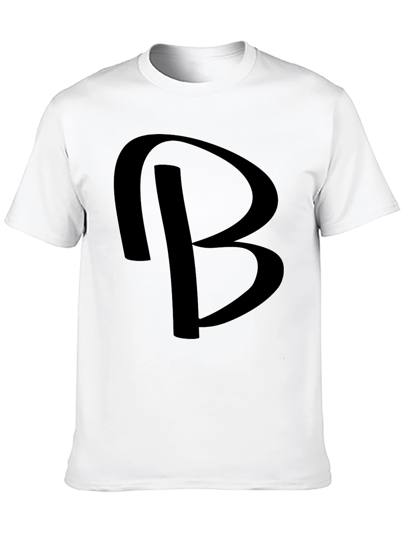 Bold Initial B Graphic Black T-Shirt