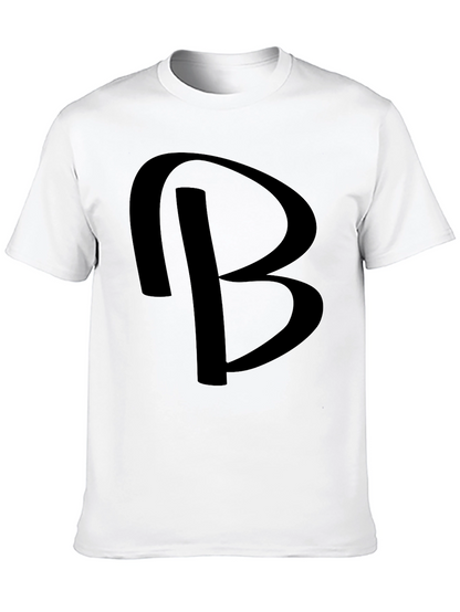 Bold Initial B Graphic Black T-Shirt