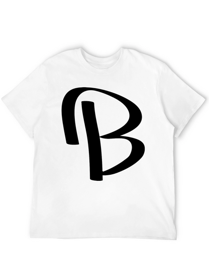 Bold Initial B Graphic Black T-Shirt