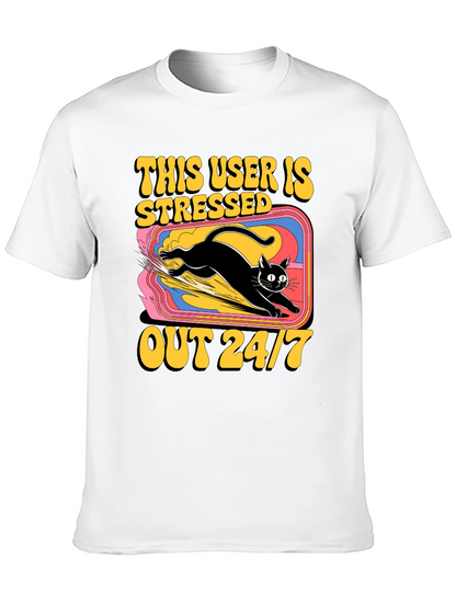 Stressed Out Cat Graphic Tee
