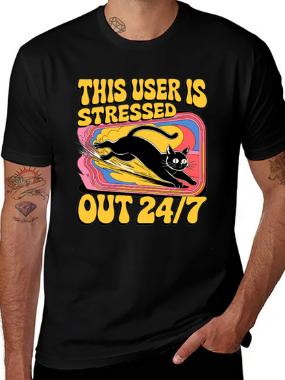 Stressed Out Cat Graphic Tee
