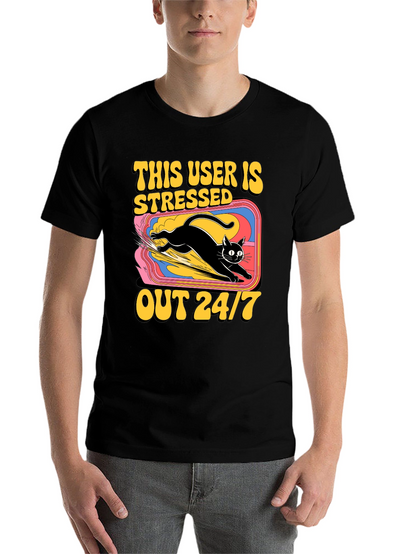 Stressed Out Cat Graphic Tee
