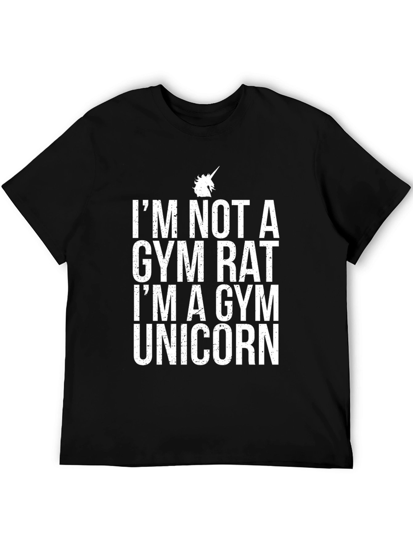 Gym Unicorn Graphic Tee - Black