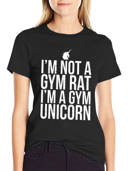 Gym Unicorn Graphic Tee - Black