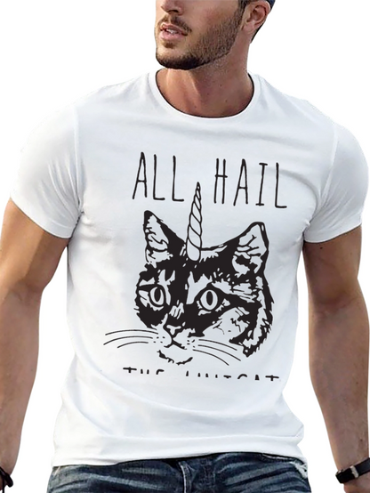 All Hail the Unicat Black T-Shirt