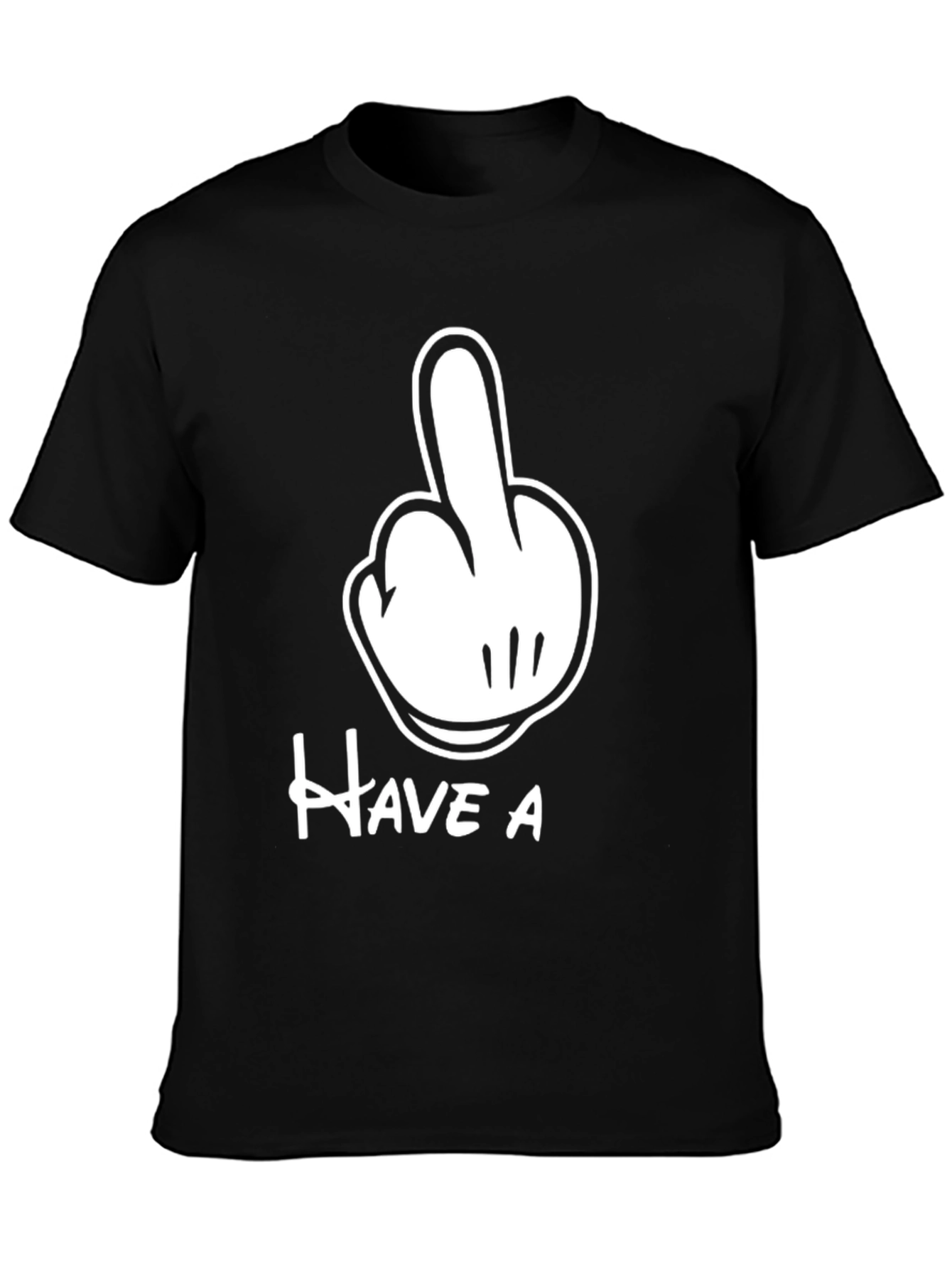 Mickey Mouse Hand Gesture Black Tee