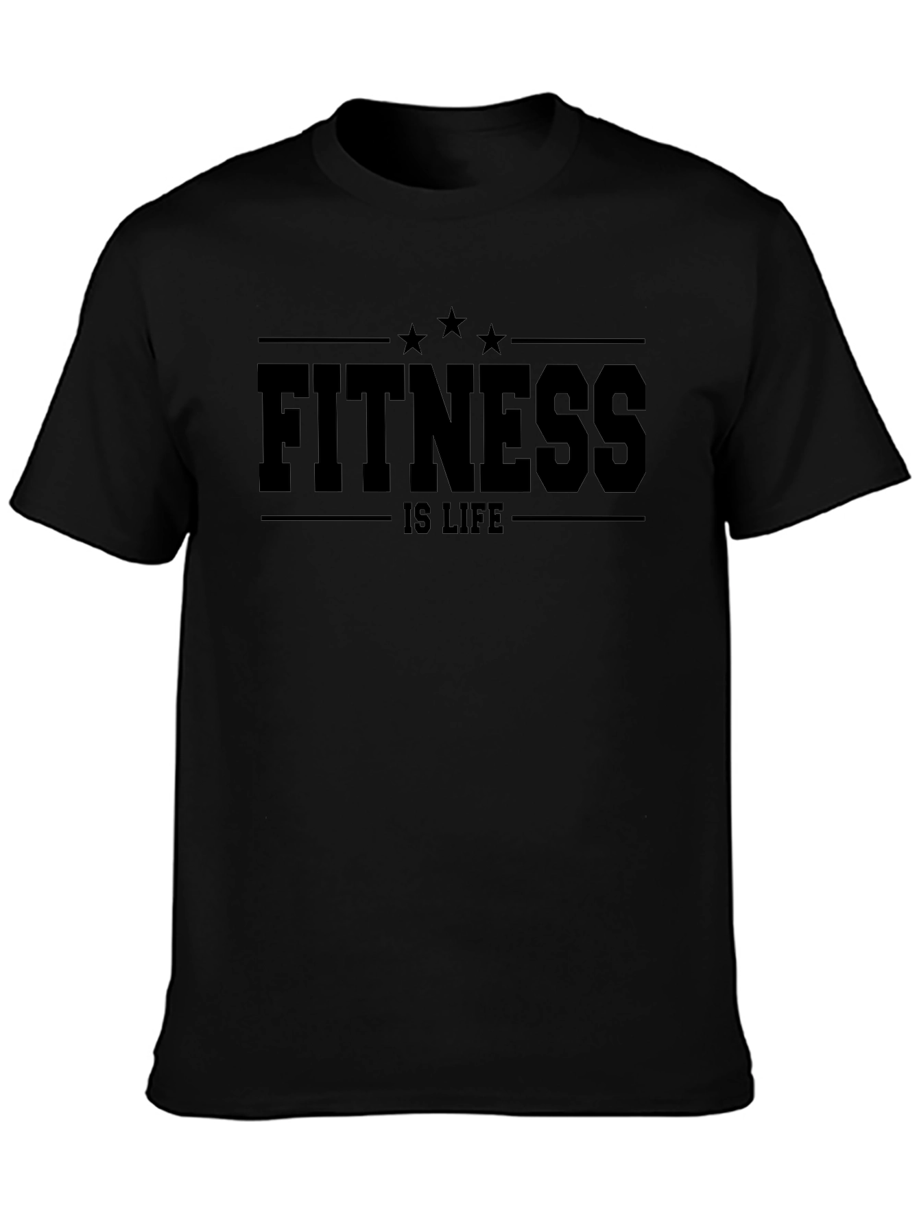 Fitness is Life Black T-Shirt