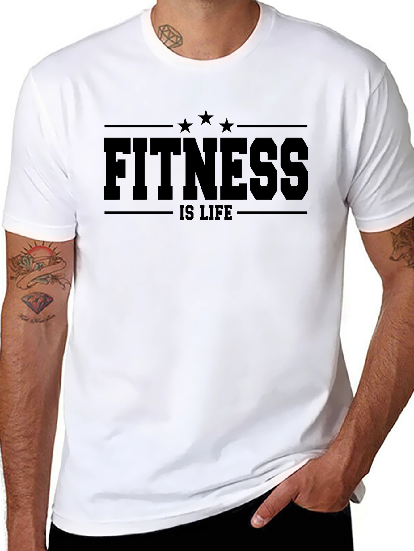 Fitness is Life Black T-Shirt