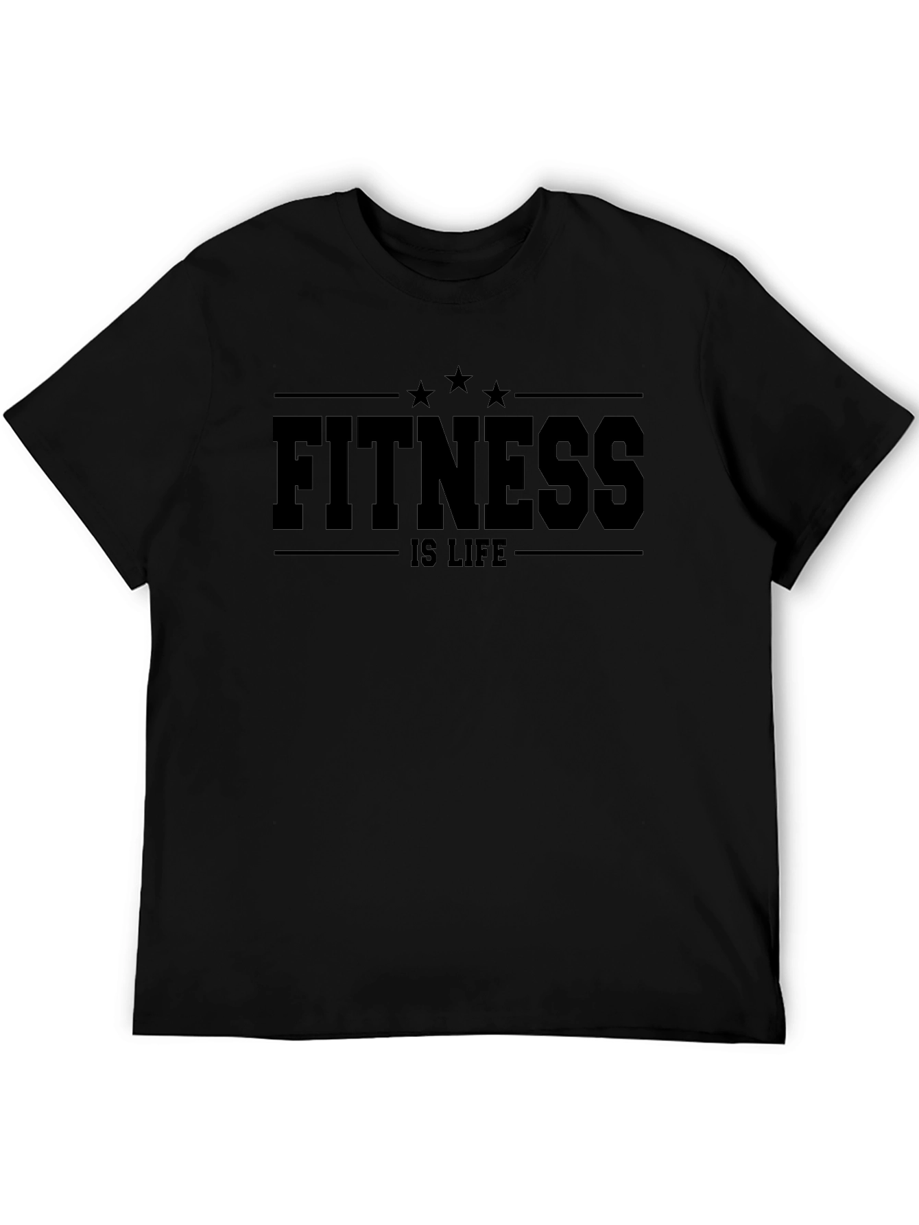 Fitness is Life Black T-Shirt