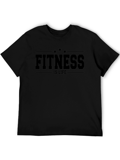 Fitness is Life Black T-Shirt