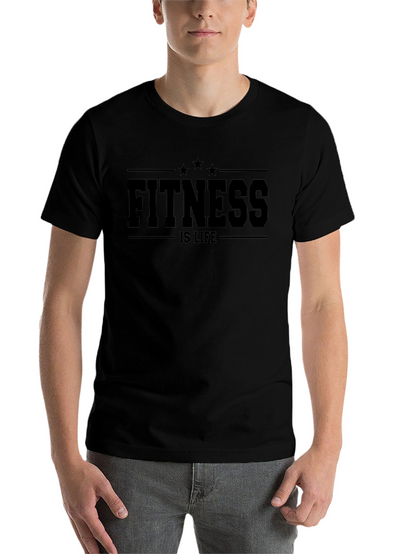 Fitness is Life Black T-Shirt