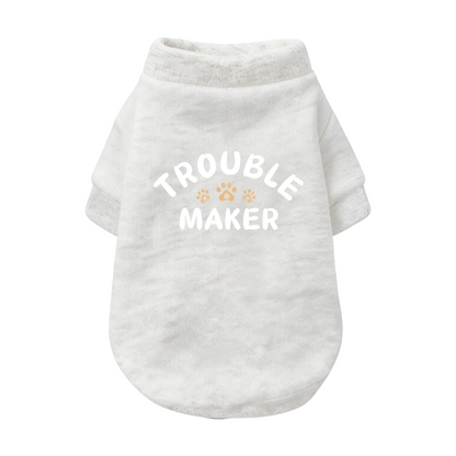 Black Trouble Maker Paw Print Funny Puppy Daily Wear Sweater