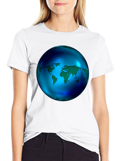 World Globe Graphic Black T-Shirt