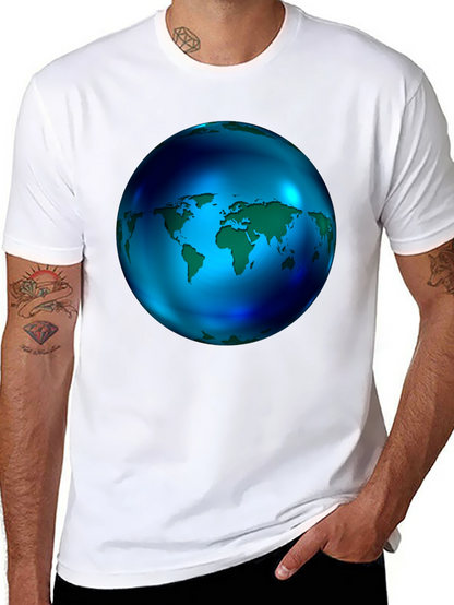 World Globe Graphic Black T-Shirt