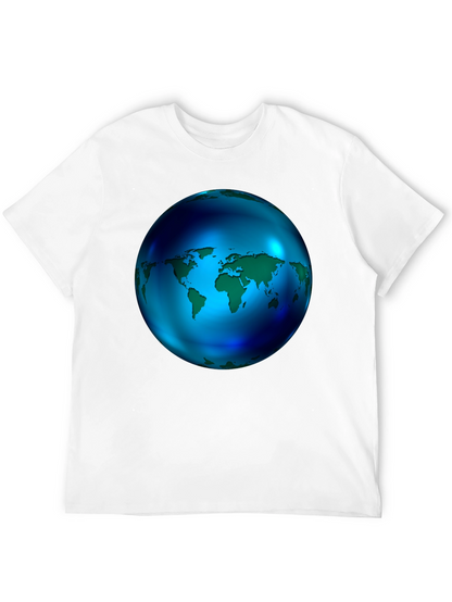 World Globe Graphic Black T-Shirt
