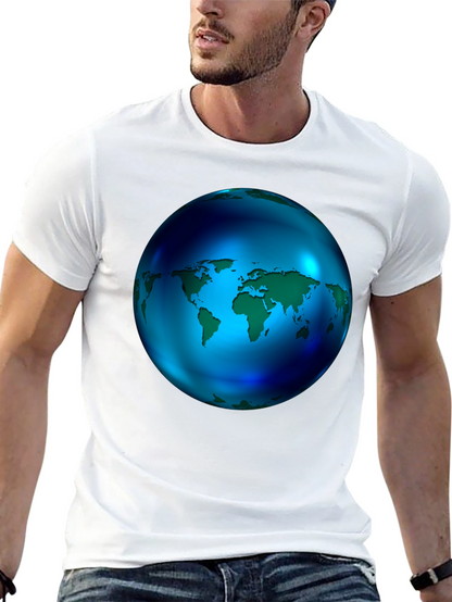 World Globe Graphic Black T-Shirt