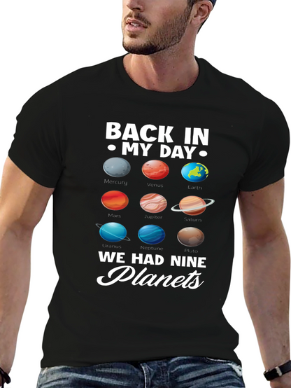 Back in My Day Nine Planets Graphic T-Shirt