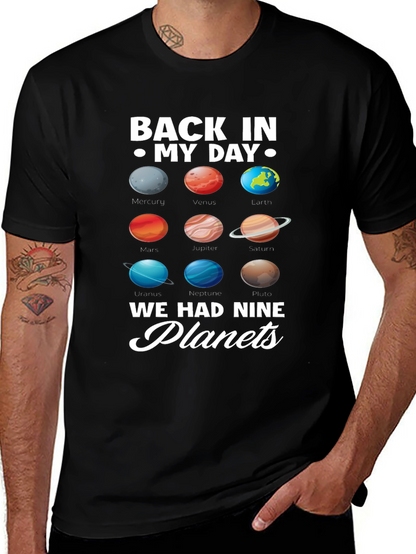Back in My Day Nine Planets Graphic T-Shirt
