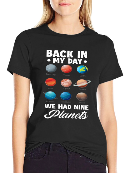 Back in My Day Nine Planets Graphic T-Shirt