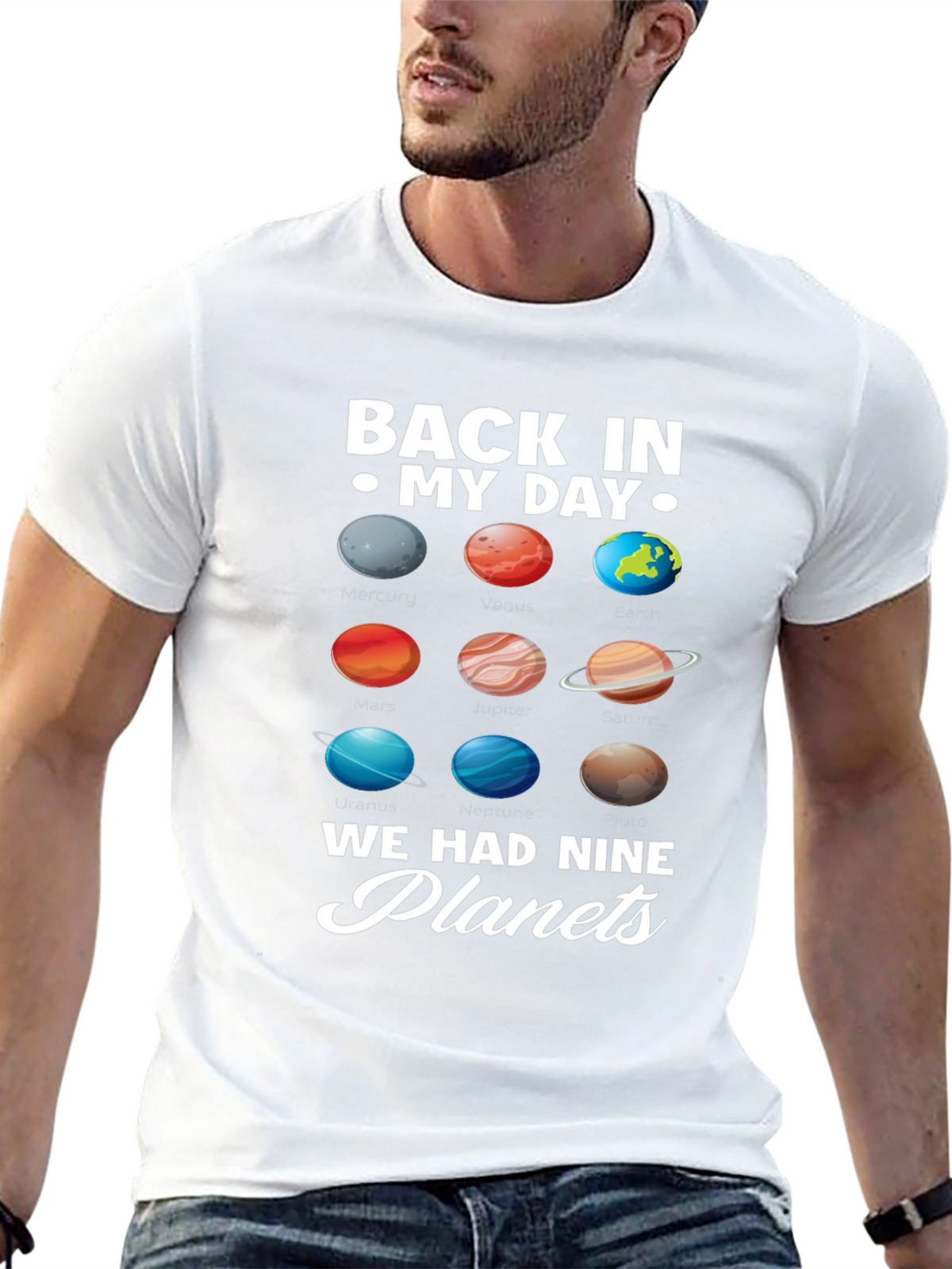 Back in My Day Nine Planets Graphic T-Shirt