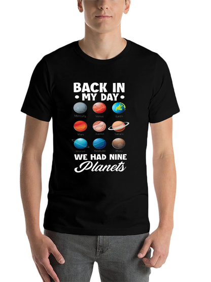 Back in My Day Nine Planets Graphic T-Shirt