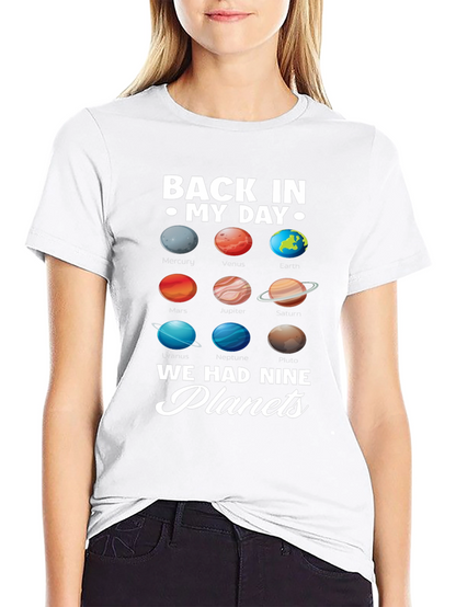 Back in My Day Nine Planets Graphic T-Shirt
