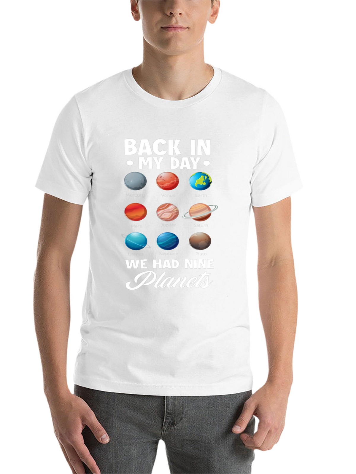 Back in My Day Nine Planets Graphic T-Shirt